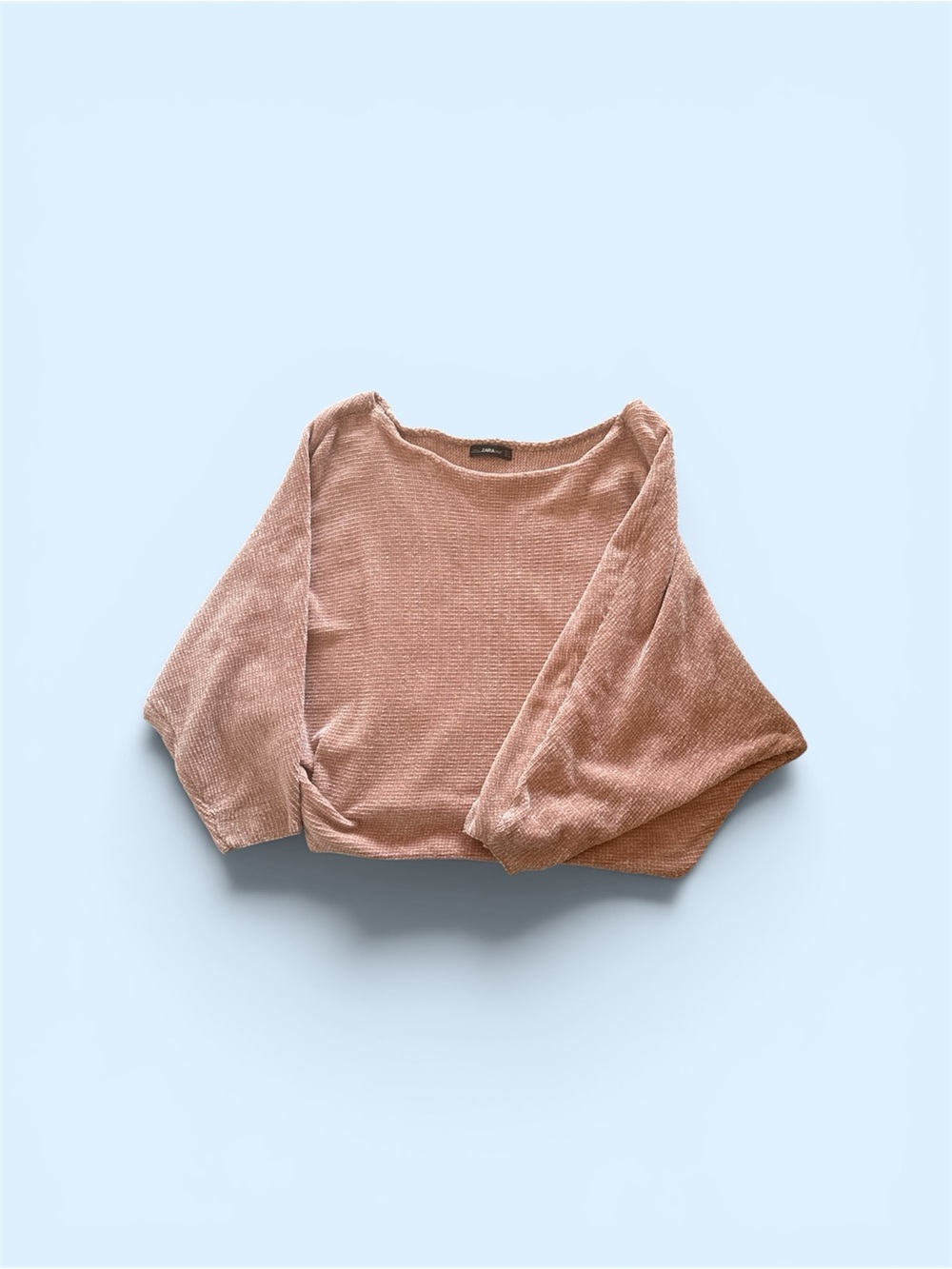 Zara Knit Pale Pink Ribbed Super Soft Sweater Top